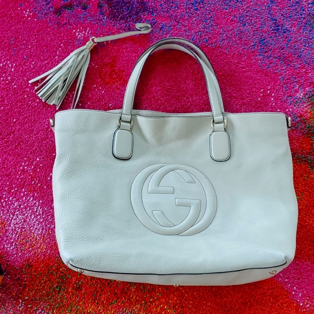 Gucci Soho Cream Large Working Shopper tote